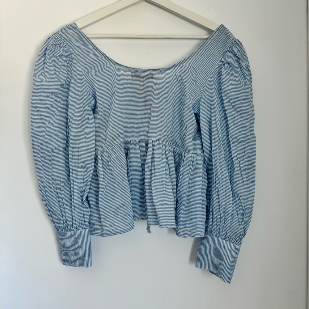 Ciao Lucia XS Benedetta Top Baby Blue Sustainable Stripe - Picture 8 of 12